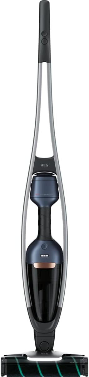 AEG Staubsauger, blau, QX9-1-P5IB 2in1 Akku /beutellos/Zubehörset/bis zu 55 M
