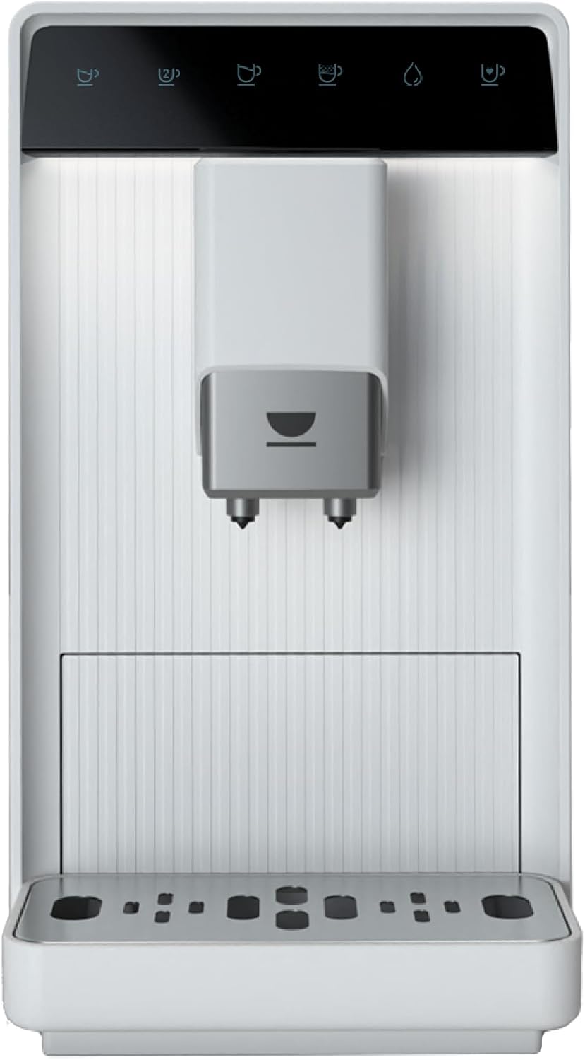 Incapto Kaffeevollautomat, 19 bar, Weiß, Aura, Doppeltaste für Espressomaschine, kompaktes und elegantes Design