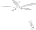 CJOY Deckenventilator, 142 cm, Weiß, mit Beleuchtung, mit Fernbedienung Leise, 6 Geschwindigkeiten, 3 CCT Dimmbar