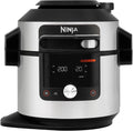 Ninja Heissluftfritteuse, 7,5 L, Silber, Foodi MAX Multikocher mit Smart Deckel, 14-in-1 Multicooker, Pressure Cooker Schnellkochtopf