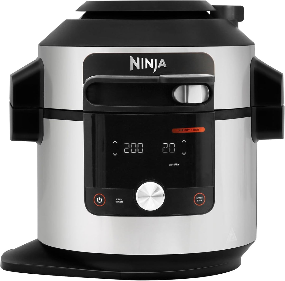 Ninja Heissluftfritteuse, 7,5 L, Silber, Foodi MAX Multikocher mit Smart Deckel, 14-in-1 Multicooker, Pressure Cooker Schnellkochtopf