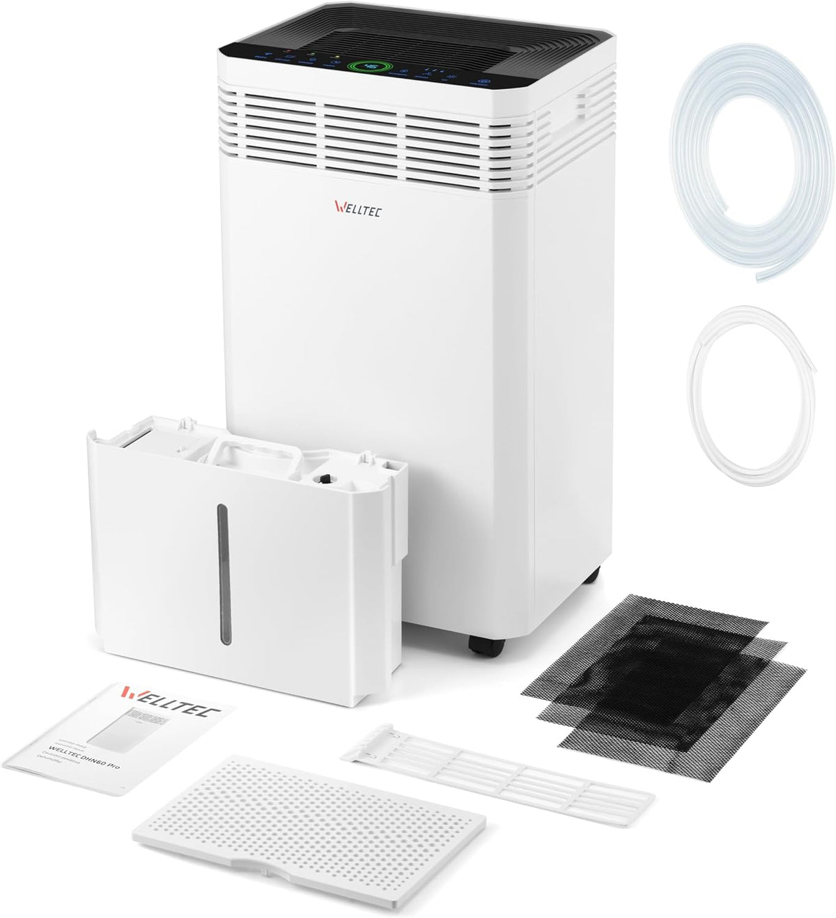 welltec Luftentfeuchter, bis zu 60 l/24 h, Weiß, DHN60 Pro