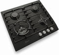 Gurari Kochfeld, 4,0 kW, 60 cm, Schwarz, Gas GCH FB 604 BL • Autarkes Gas • 4 Gasbrenner mit WOK