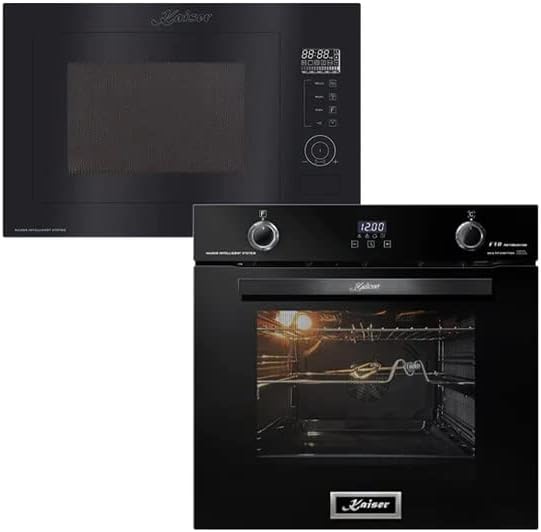 Kaiser Mikrowelle, 79 L, 25 L, Schwarz, EH 6367+EM 2510, Elektro Backofen, Autark, Einbau Multifunktions, Glas