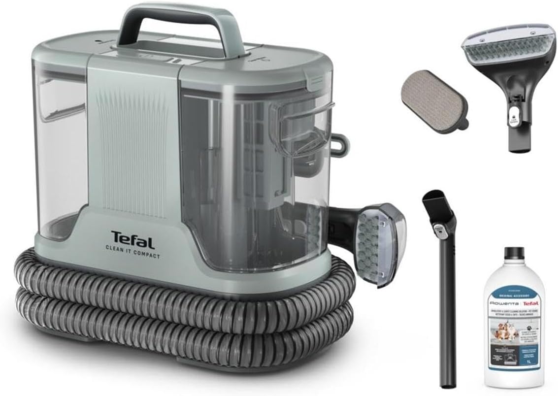 Sofa Tefal, 1,4 Liter, Schwarz, Clean It Compact 400 Watt Teppich- & Sitzreiniger