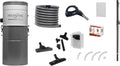 HouseVac Staubsauger, 15.2m, 1700 W, Schwarz, Zentral Set Retraflex Schlaucheinzugsystem, 1x Schlaucheinzug in der gewünschten Länge sowie 1x