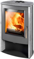 Thorma Kaminofen, 8 kW, grau, ALVESTA II, /Speckste