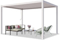 TOOLPORT Pavillon, weiß, PRIMEYARD Pergola 3x4 m e Aluminium-Pfosten