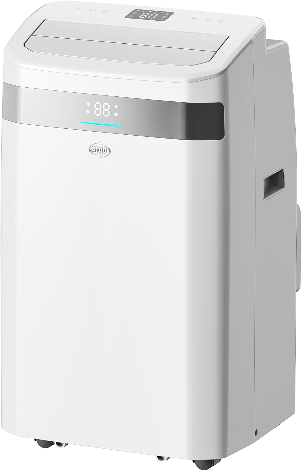 Argo Klimaanlage, 80,4 x 42,3 x 34,8 cm, Weiß/Grau, Mobiles Klimagerät Milo Evo Silent, 13000 BTU/h kalt 10.000 BTU/h warm