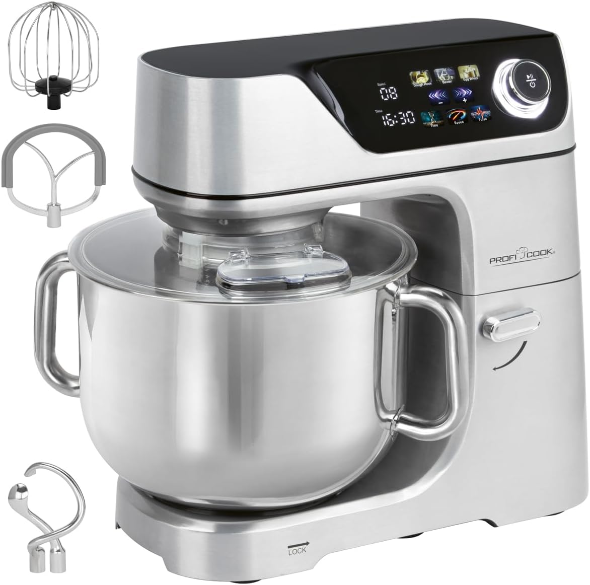 Profi Cook Knet- & Rührmaschinen, Schwarz, Küchenmaschine