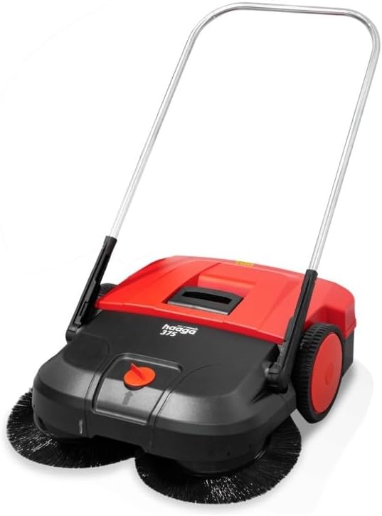 Starmix Kehrer, 40 Liter, 2.700 m, 75 cm, 500 m, Schwarz, haaga 375 - Kehrmaschine mit ²/h Kehrleistung & Behälter
