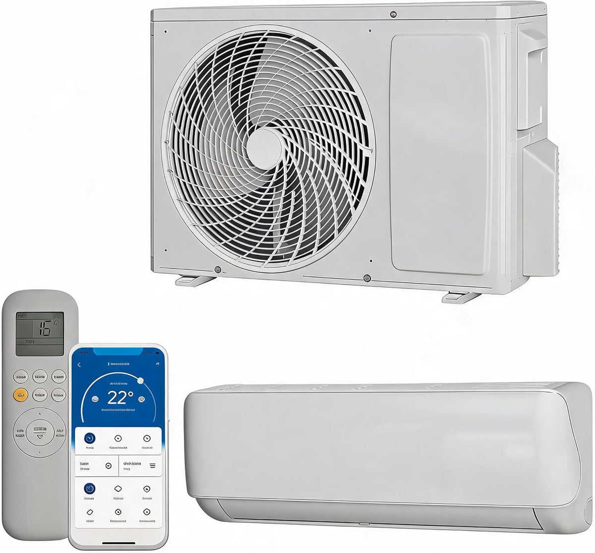 Split-Klimaanlage, Weiß, Split Klimaanlage 12000 BTU mit App Steuerung