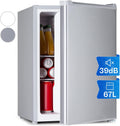 Klarstein Getränkekühlschrank, 67 Liter, Weiß, Mini Kühlschrank, Retro Mini-Kühlschrank mit Gefrierfach, Klein & Kompakt