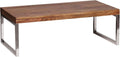 KADIMA DESIGN Sofa, 120 cm, braun, Couchtisch Guna Massiv-Holz Sheesham breit Wohnzimmer-Tisch