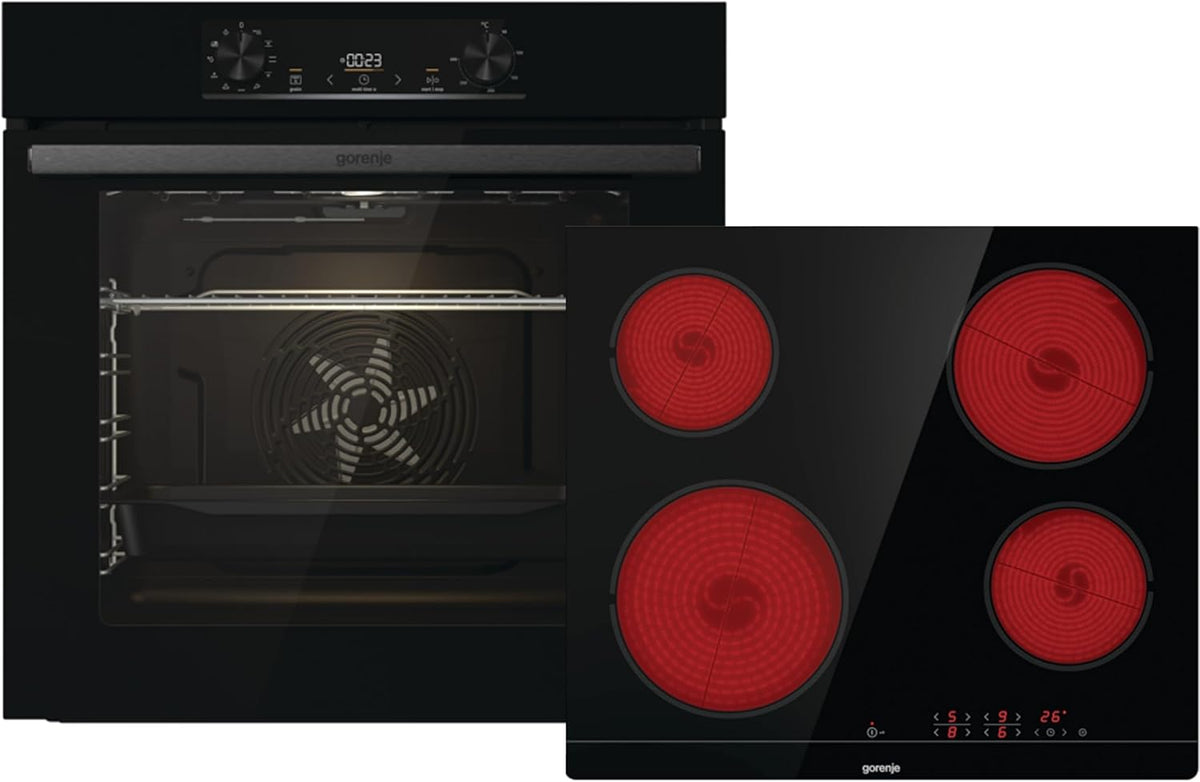 Gorenje Backofen, 77 L, schwarz, Einbau -Set Jump Set Aqua/C/Kombination aus autarkem