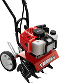 Susoso Motorhacken, 1650 W, 100 mm, 30 cm, Rot/Schwarz/Weiß, Gartenfräse Benzin, fräse 4 Klingen aus Manganstahl