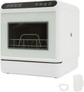 6 L Tischgeschirrspüler, 41 × 46 × 46 cm / 16,14 × 18,11 × 18,11 Zoll, 1100 W, 52 dB, 1100 W, ABS, PP, Glas, Weiß