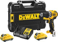 DEWALT Akkuschrauber, 2 Ah, Schwarz/Gelb, 12 Volt XR bürstenloser Akku-Bohrschrauber, inkl. 2x Li-Ion Akkus, 2A Ladegerät