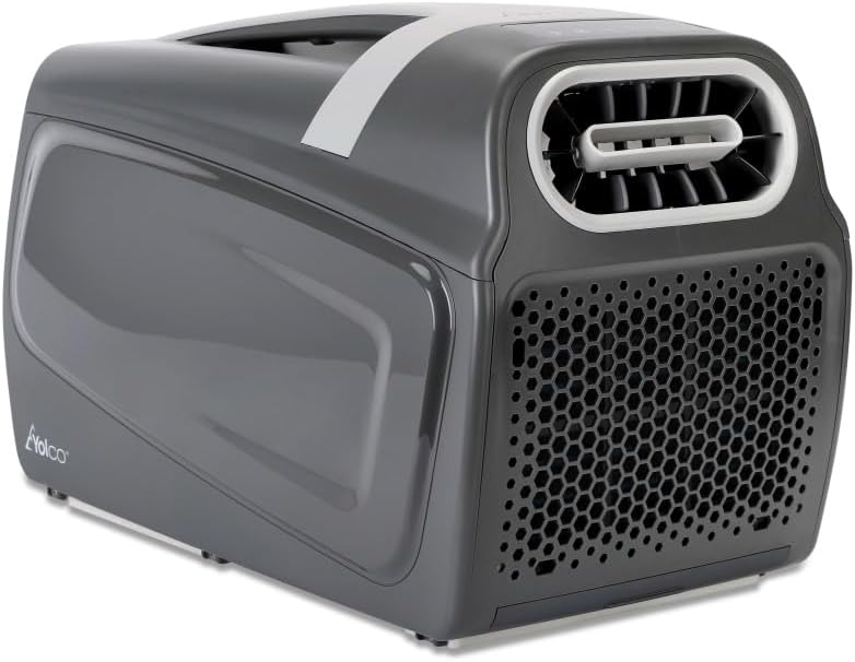 Yolco Mobiles Klimagerät, 1000 W, 10 m, Weiß, Mobile Klimaanlage, 4- ², mit 2 Schläuchen