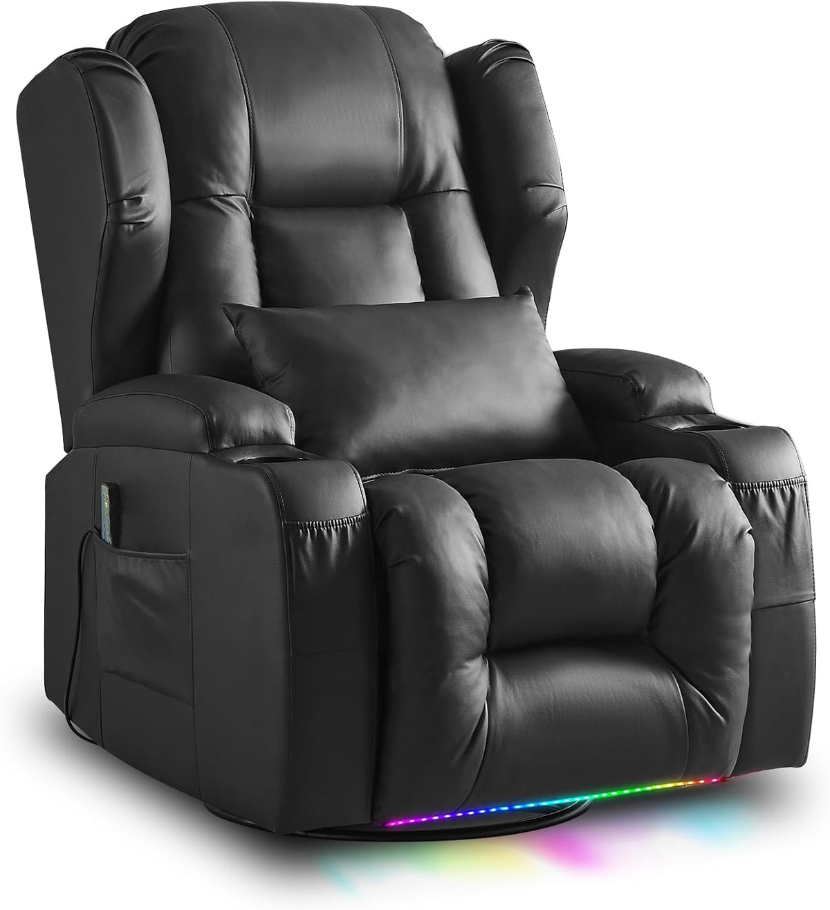 SAMERY Sofa, Mehrfarbig, Doppelmotor Fernsehsessel Elektrisch Verstellbar, Kunstleder Relaxsessel mit Liegefunktion