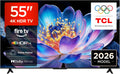 TCL Fernseher, 55 Zoll, Schwarz, Smart TV, 55V6D, 4K UHD, Smart TV, Fire TV, HDR10+, Dolby Atmos, DTS:X, Game Master