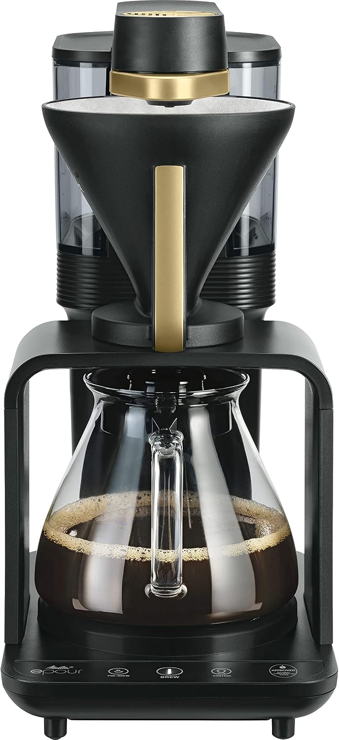 Melitta Momentum Kaffeemaschine, schwarz/gold, epour