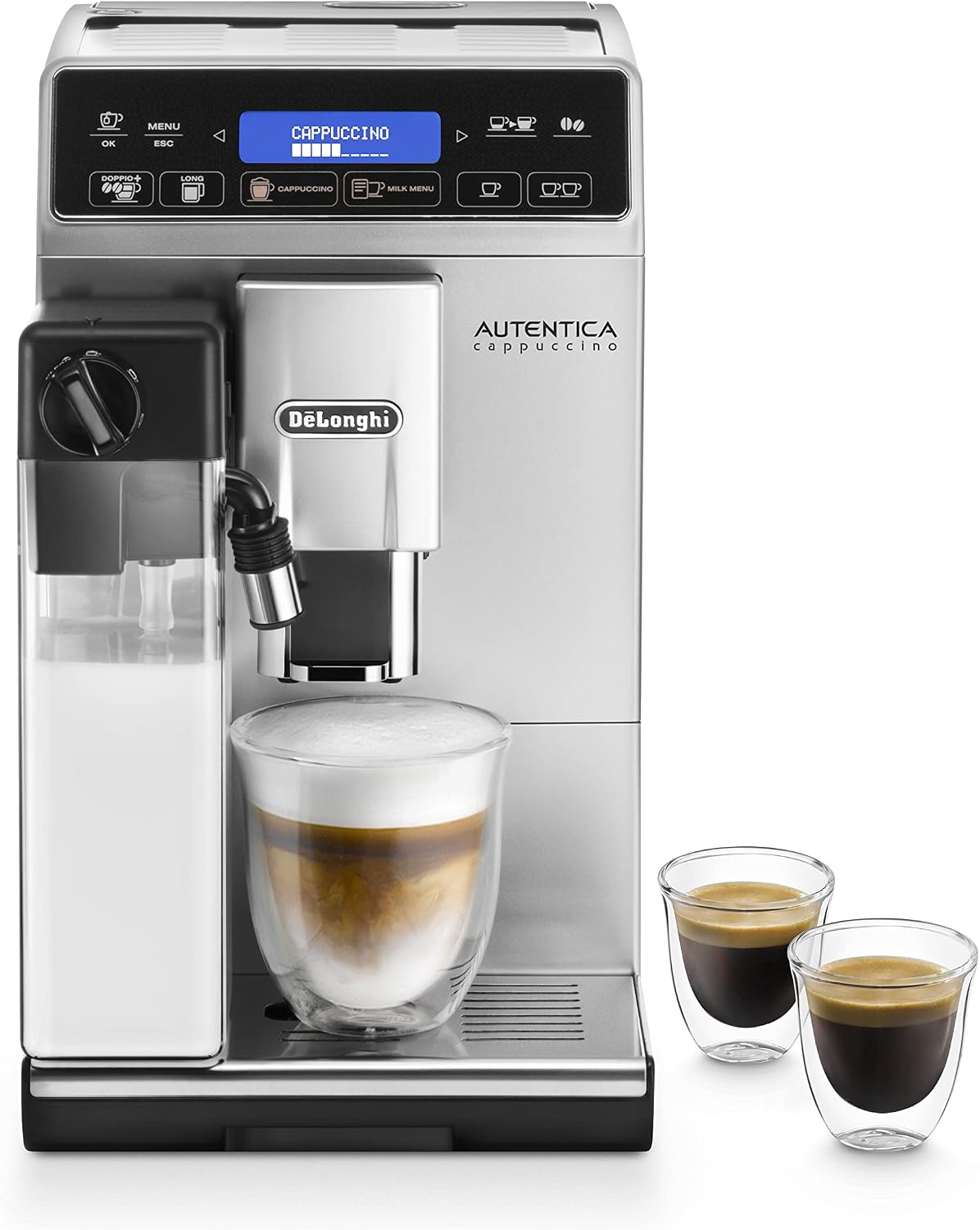 De'Longhi Kaffeevollautomat, silber, Autentica Cappuccino ETAM 29.660.SB mit LatteCrema, Cappuccino und Espresso auf Knopfdruck