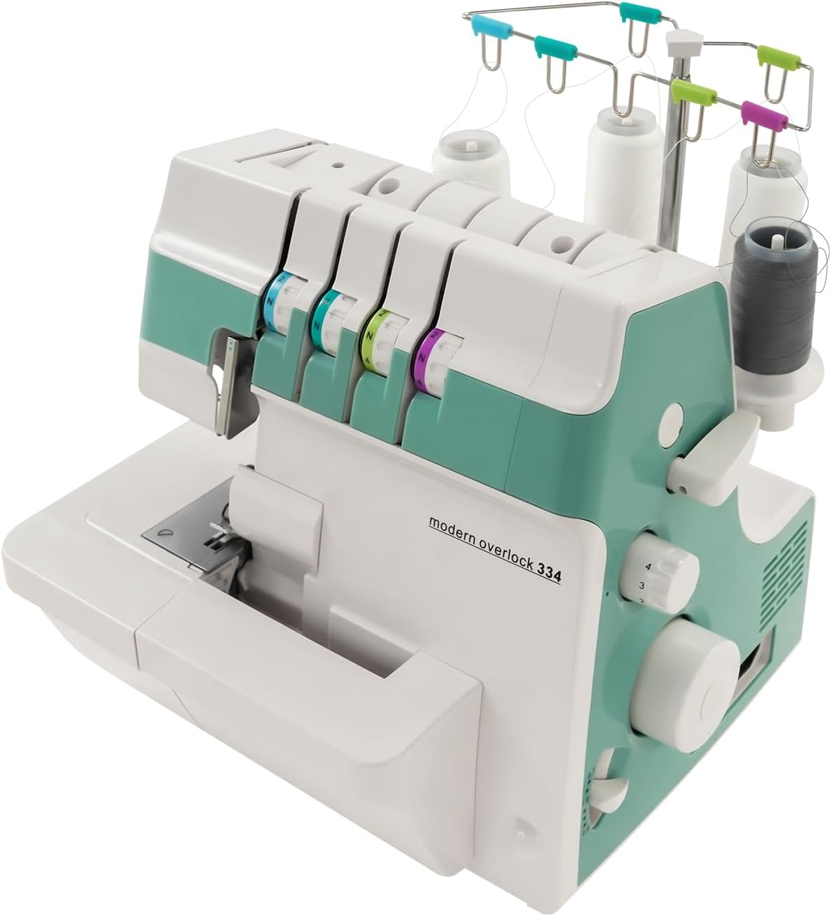 Fridgestea Overlock-Nähmaschinen, 91 W, Aluminiumlegierung, technischer Kunststoff, Schwarz