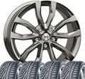 Tunershop Felgen, Silber/Schwarz, 12.10.21 - Komplettrad Uteca 8x18 mit 225/50 R18 99H Nexen