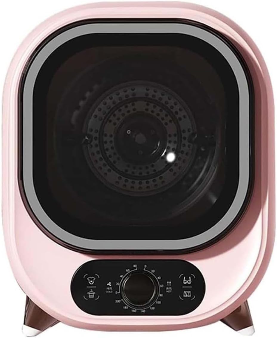 TAHALI Wäschetrockner, 450 W, 110 V, Rosa, Mini-, Kleiner kompakter für Zuhause, elektrischer für Wohnung, H