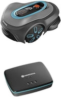 Gardena Mähroboter, 1.200 m, Schwarz/Grau/Blau, Bundle aus smart SILENO max ² + smart Gateway