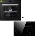 Autarkes Backofen, 73Liter (Nutzvolumen: 65Liter), 3000Watt, 60 cm, 59 cm, Keramikglas, Schwarz