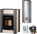 Aquaflam Kaminofen, 11 kW, Creme, KS2802 Vario Lend Basic Wasserführender Komplett-Set