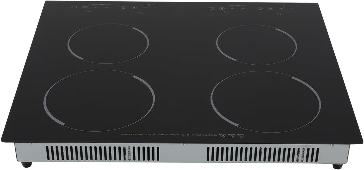 TaNeHaKi Kochfeld, Mikrokristallin, Schwarz, Elektro Einbau Glaskeramik, 4 Brenner Kochplatte, KüChe Kochherd Mit Touchscreen Steuerung