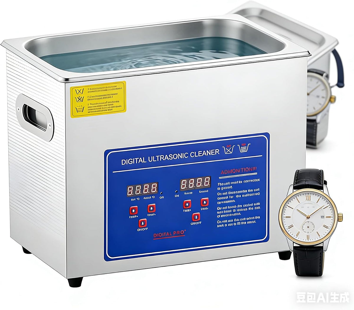 Reinigung & Pflege, Silber, Generisch 30-Liter-Industrie-Ultraschallreiniger mit Heizung, 40-kHz-Edelstahlreinigungsmaschine