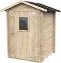 Gerätehaus MAESTRO FERRETERO, 19 mm, Natur, Gartenhaus Bh19 Hobby 146x146 aus unbehandeltem Fichtenholz, OSB3-Dach und -Boden
