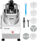 VEVOR Gemüsehobel, 10 mm, 4 mm, Silber, Küchenmaschine Gemüseschneider Gemüsezerkleiner 2, Schneider aus lebensmittelechtem Edelstahl mit 6