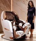 GLOBAL RELAX Fahrrad, Grau, I Centurion 8D-Massagesessel, 32 Programme, Gehirnmassage I Bluetooth