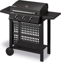 Enders Gasgrill, Schwarz, SAN DIEGO NEXT 3, 3 Brenner aus Edelstahl, mit Grillthermometer, kleiner, Camping, Edelstahlrost