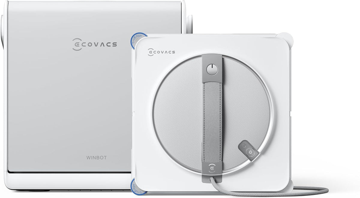 ECOVACS Fensterputzroboter, Schwarz, WINBOT W2S Omni mit Multifunktionsstation, intelligenter Bis-an-den-Rand-Reinigung mit TruEdge