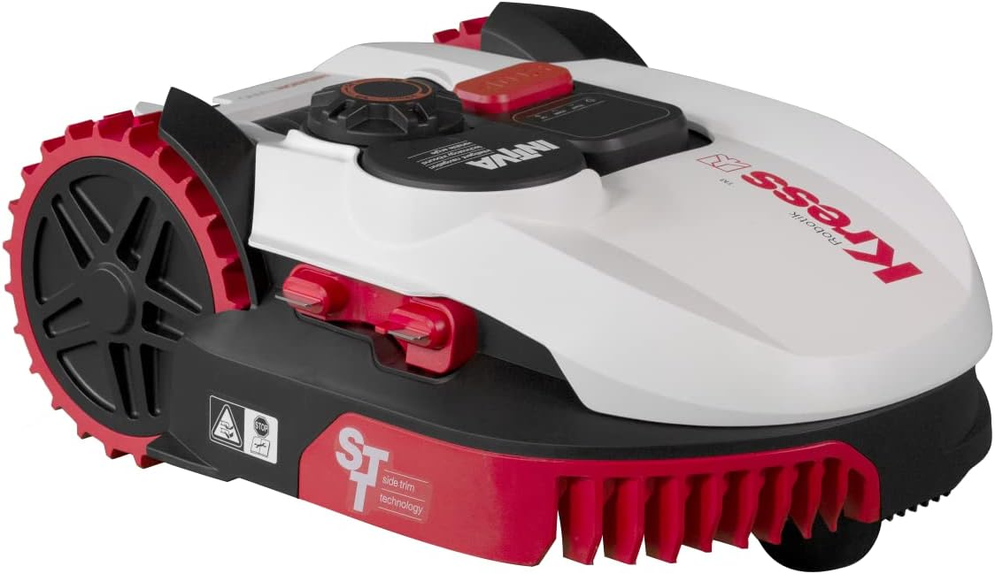 Kress Mähroboter, Weiß/Schwarz/Rot, Grass Mower ROBOT/KR101E