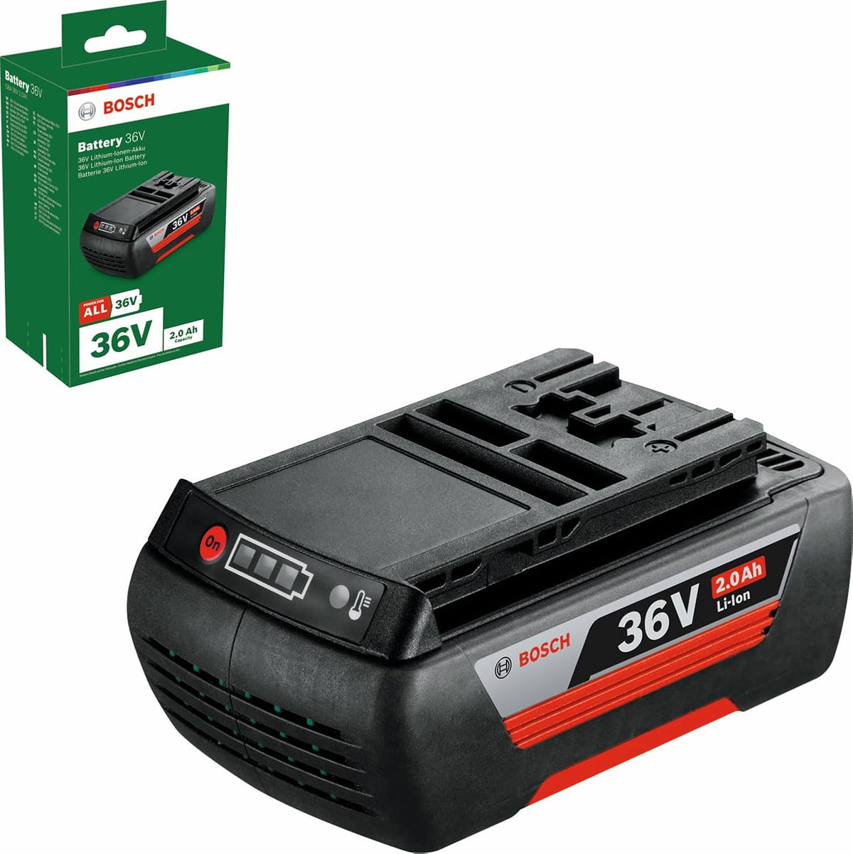 Bosch Home and Garden Werkzeugakkus, 2.0 Ah, 36 V, Schwarz, / lithium-ion battery, F016800474
