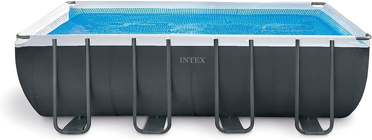 Intex Stahlrahmenpool, Grau/Weiß/Blau, 18Ft X 9Ft X 52In Ultra XTR Rectangular Pool Set