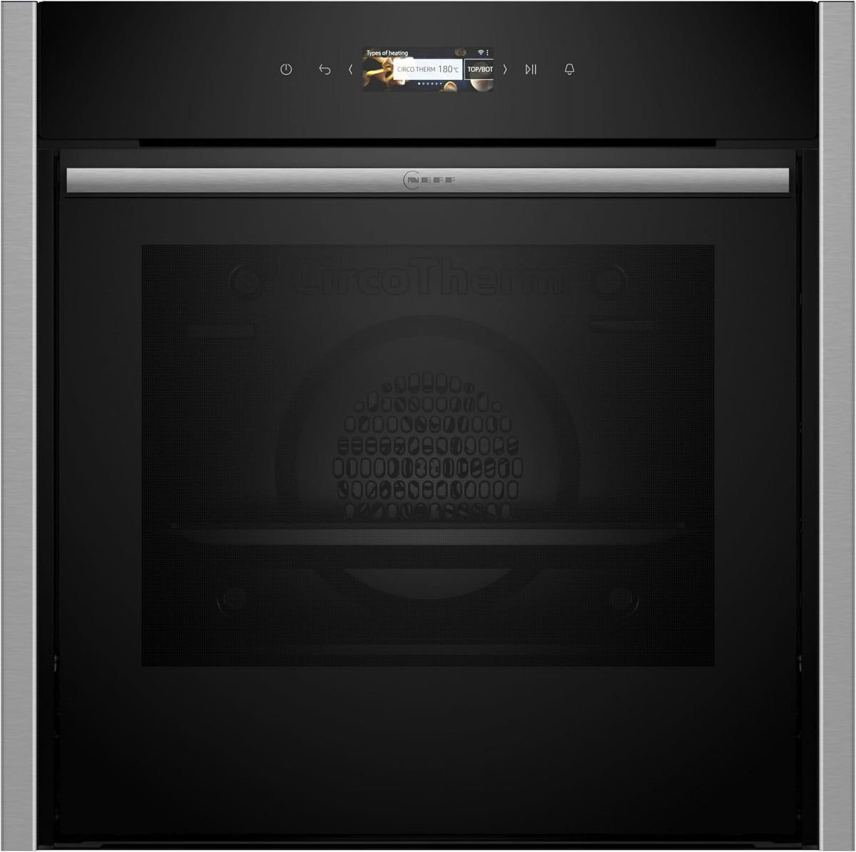 NEFF Backofen, 60x60 cm, Schwarz/Silber, B54CR71N0, Stiftung Warentest GUT (2, N 70, Smarter Einbau-, Made in Germany