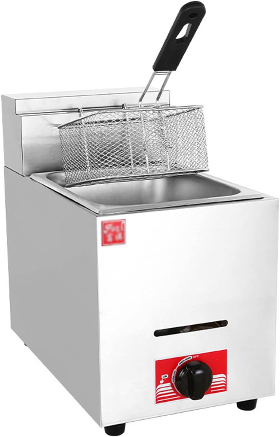Gewerbliche Herd, Silber, Restaurant-Profi-Gasfritteuse, Edelstahl-Tischplatte, Einzelzylinder/Doppelzylinder, Propan