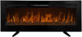 Monster Shop Elektrokamin, 127 cm, 1850 W, 950 W, Braun, Elektrischer Wandkamin Einbau LED Kamin Elektroheizung