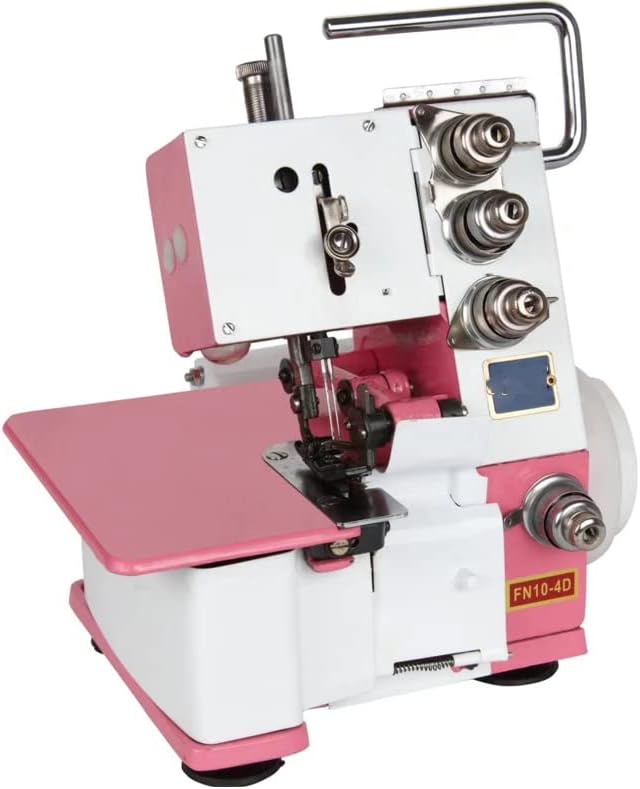 LLGTFQ Overlock-Nähmaschinen, 180 W, 250 W, Schwarz, / 250 300 Haushalts-Vierfaden-Steppstich-Nähmaschine, Tragbar( -Pinke)