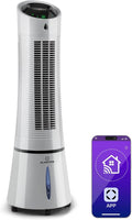 Klarstein Klimaanlage, 210 m, 30 W, 6 L, Silber, 4-in-1: Smart Luftkühler, Ventilator, Luftbefeuchter & Ionisation I Wassertank