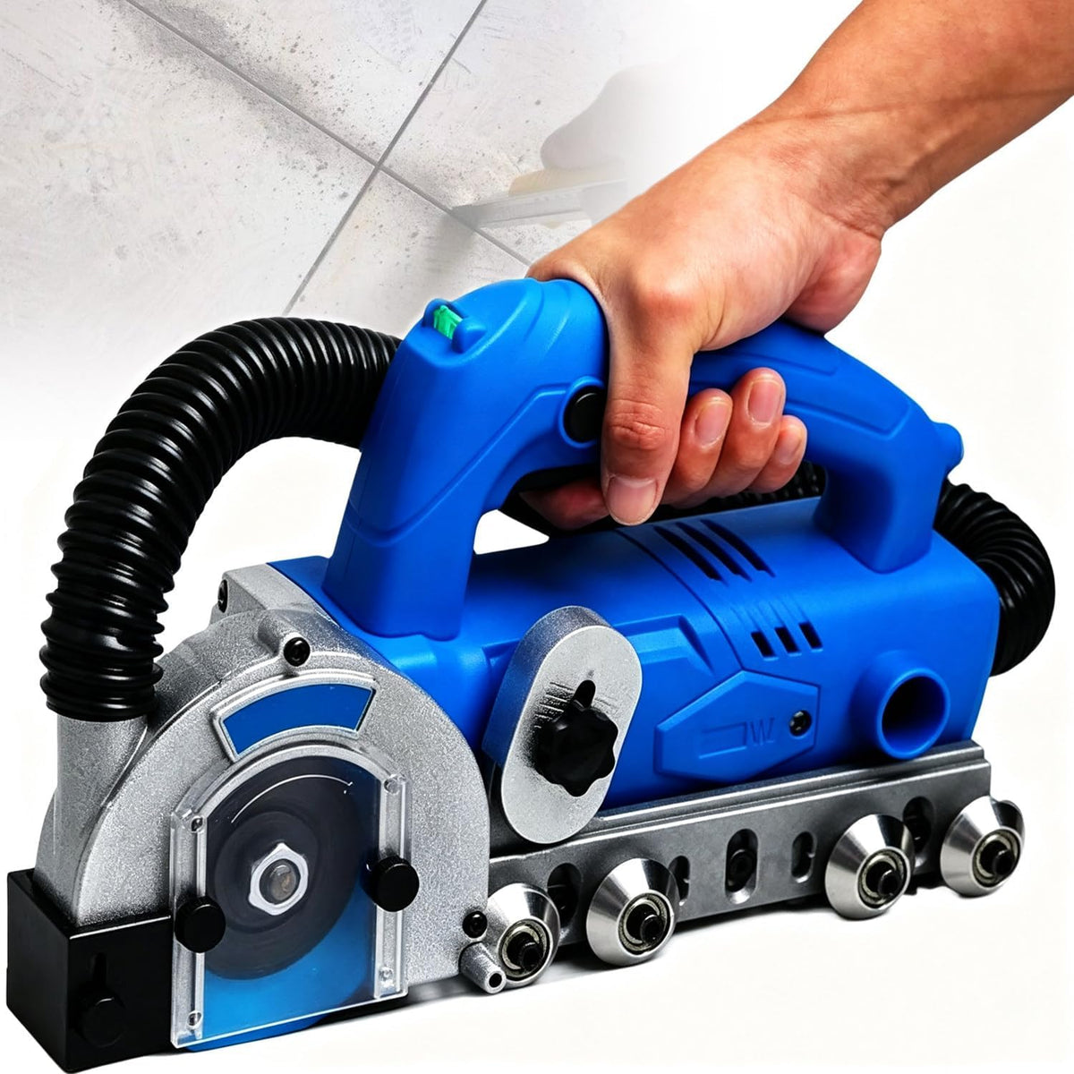 DPLXQPP Staubsauger, Schwarz, Professionelle Fugenreinigungsmaschine, 1200-W-Kupferdrahtmotor, 100-Mm-Diamantsägeblatt