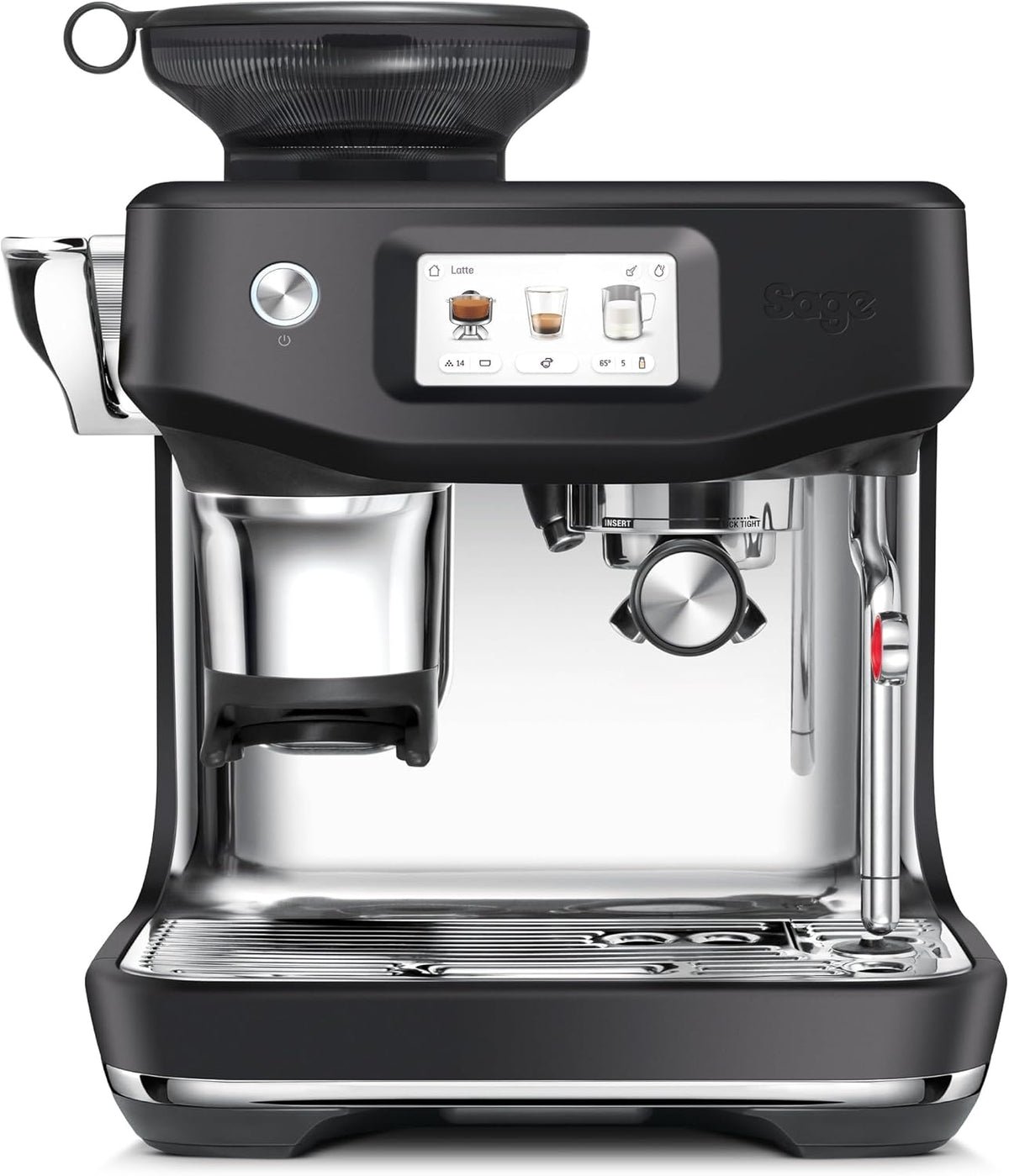 Sage - The Barista Express - Espressomachine mit manuellem Milchaufschäumer - Schwarzer Trüffel Kaffeemaschine, Schwarz